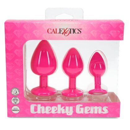 CalExotics Cheeky Gems Small Rechargeable Vibrating Probe - Pink