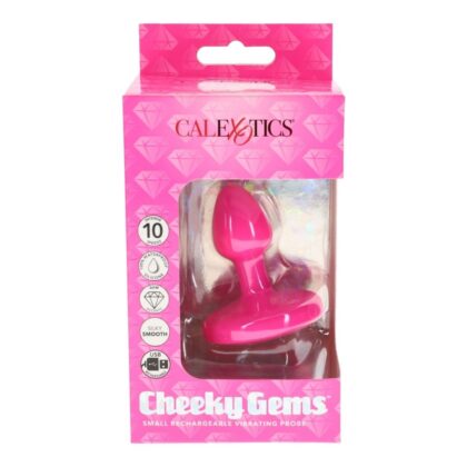 CalExotics Cheeky Gems Small Rechargeable Vibrating Probe in Pink