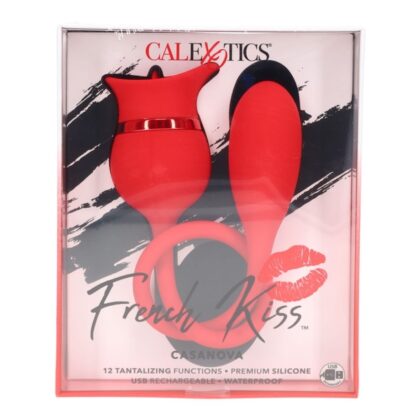 CalExotics French Kiss Casanova - Power-Packed Massager with Flickering Tongue and Teardrop Bullet