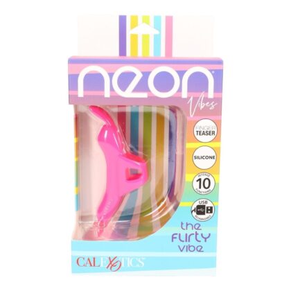 Calexotics Neon Vibes The Flirty Vibe - Silicone Finger Teaser with Bunny Ears