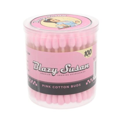 Blazy Susan Cotton Buds - Pack of 100 with bamboo stick and triple-wrapped cotton tips