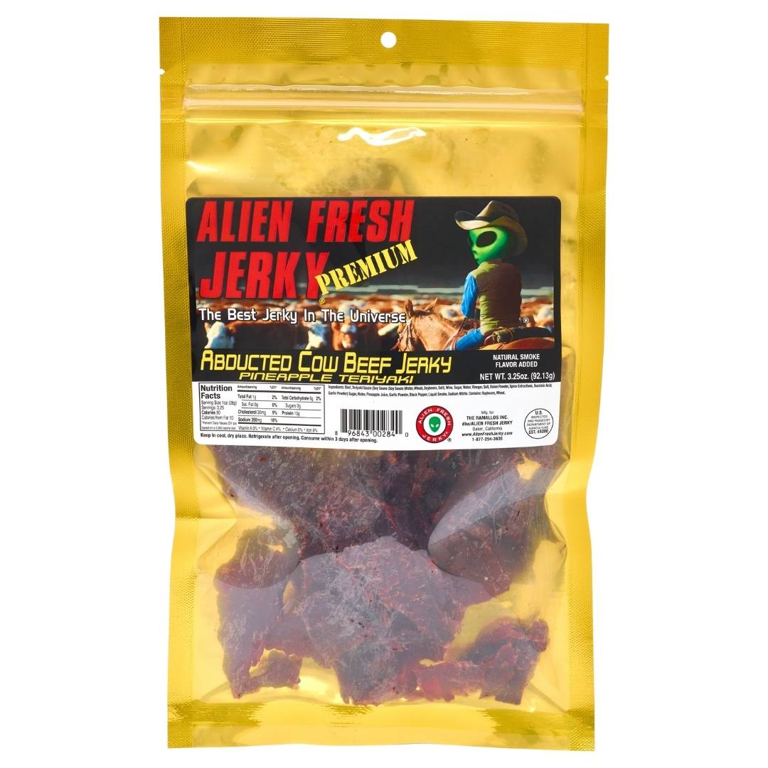 Alien Fresh Jerky Abducted Cow Pineapple Teriyaki Jerky