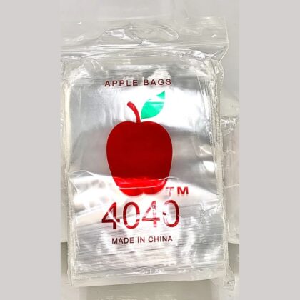 Apple Baggies 4040 Clear Plastic Ziplock Bags - Pack of 1000