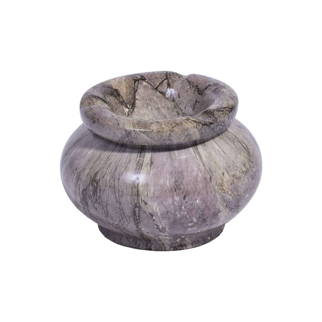 5" Moroccan Ceramic Ashtray in Marble Blue