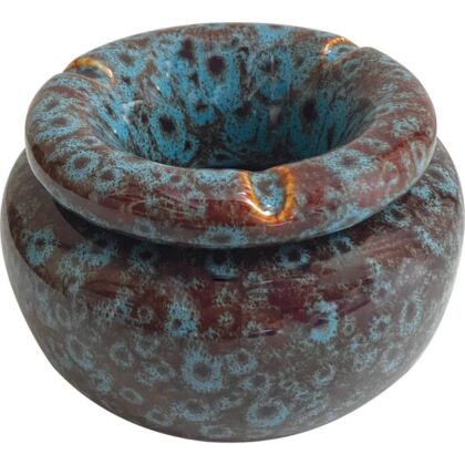 5" Moroccan Ceramic Ashtray in Reactive Blue