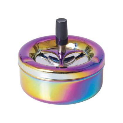 Rainbow Anodized Spinning Ashtray - Unique and Stylish Smoking Accessory