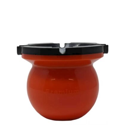Orange 4-Inch Spill-Proof Glow-in-the-Dark Ashtray for Cigars or Cigarettes