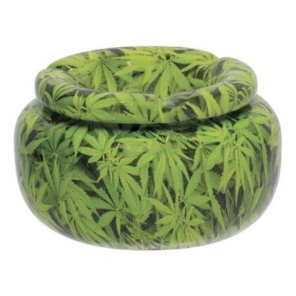 Moroccan Ceramic Ashtray - Green Leaves - 5 inches