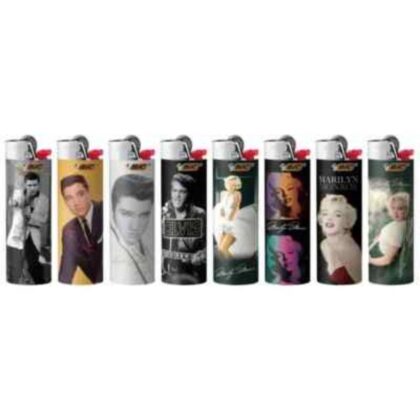 BIC Special Edition Icons Series Pocket Lighters featuring Elvis Presley and Marilyn Monroe