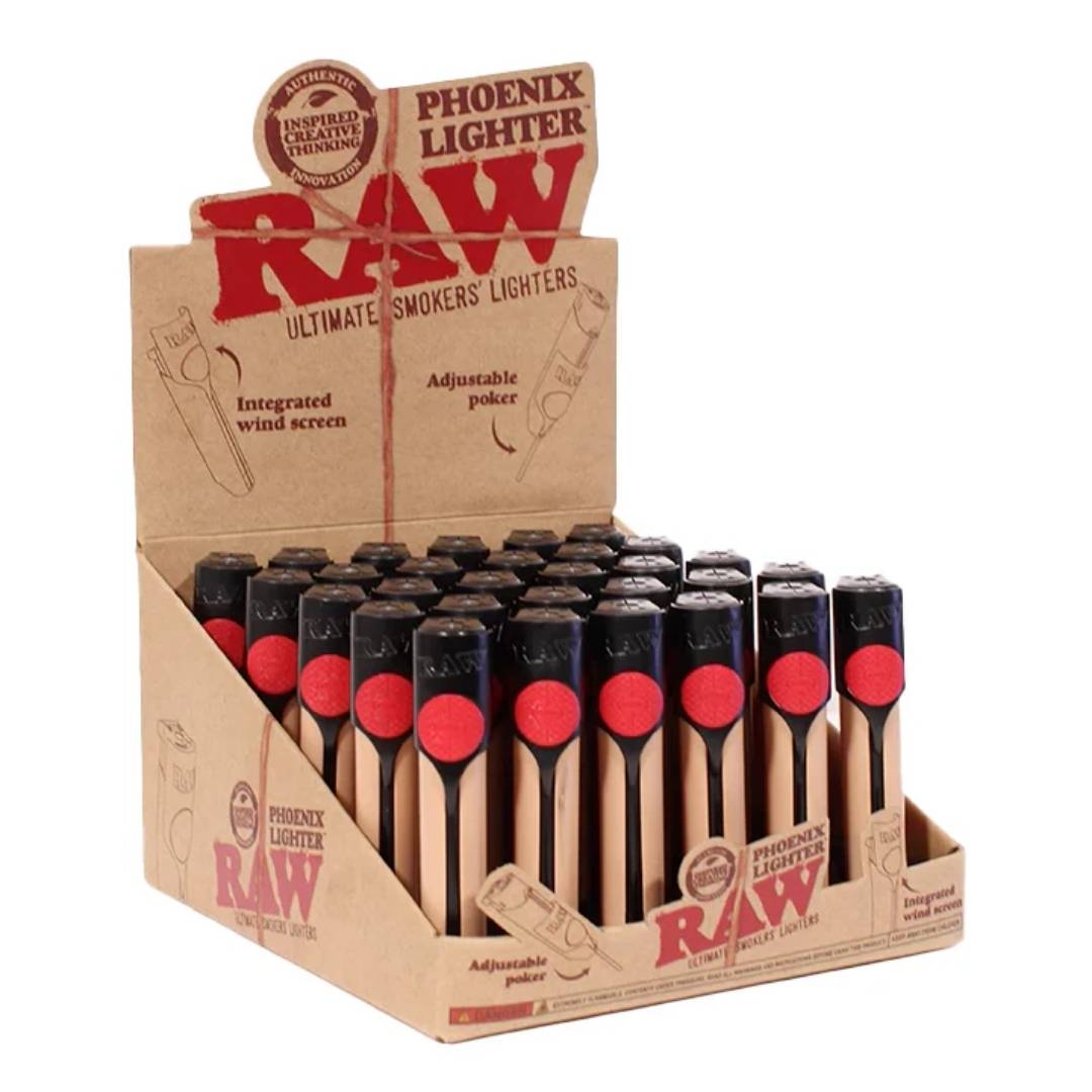 RAW Phoenix Classic Lighter - Refillable with Built-in Poker