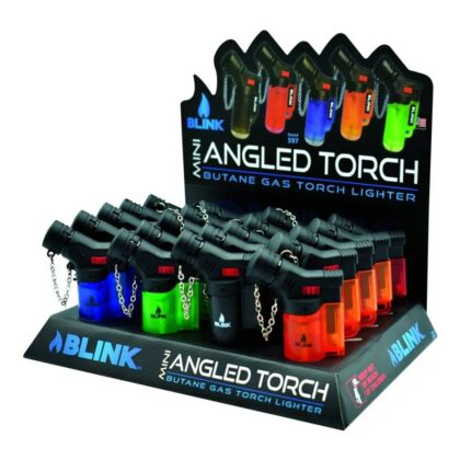 Blink Mini Angle Frosted Torch Lighter - Wind-Resistant and Adjustable Flame