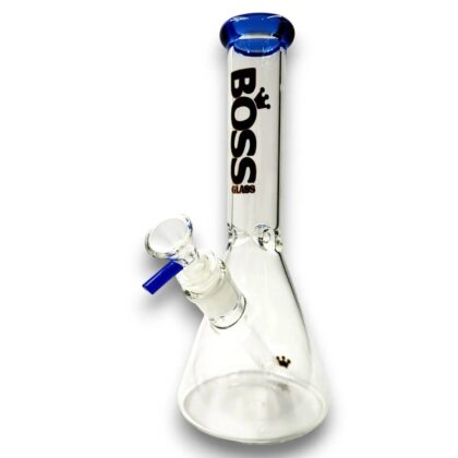 Boss 10" Beaker Blue - High-Quality Thick Glass Medium Bong