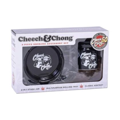 Cheech & Chong Smoking Accessory Set with rolling tray
