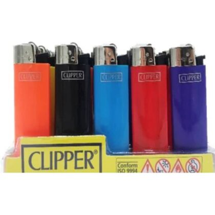 Clipper Micro Lighter - Pack of 5 Assorted Colors - Alloy Steel - Butane Fuel