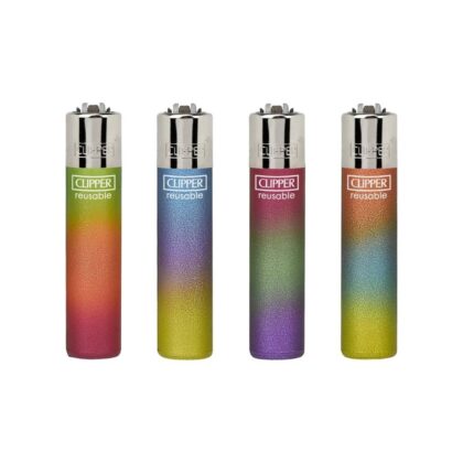 Clipper Lighters Triple Gradient Set of 4 Refillable Lighters