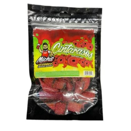 Miches el Gordo Candy Cintarasos - Sour belts covered in Miches el Gordo blend of spices and chamoy. Limited edition treat not found in stores.