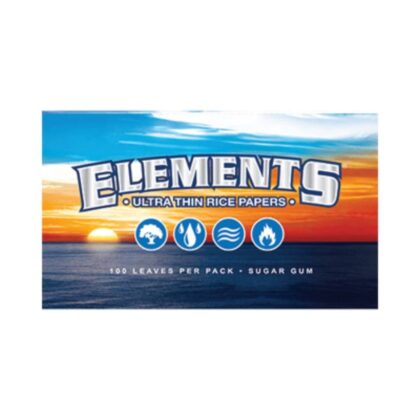 Elements Ultra Thin Rice Rolling Papers Single Wide Double Pack