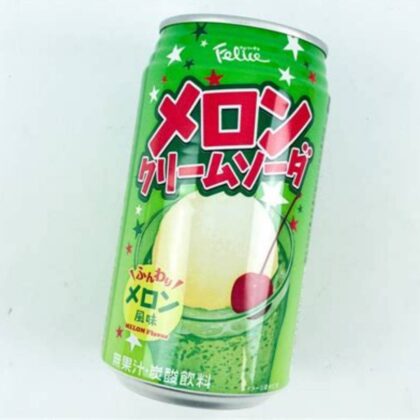 Felice Yogurt Melon Cream Soda - Japanese drink in 12 oz can