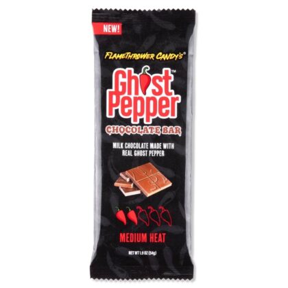 Flamethrower Ghost Pepper Chocolate - Milk Chocolate Bar with Real Ghost Pepper