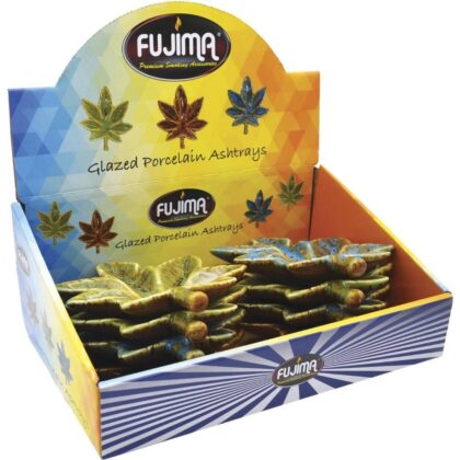 Fujima Porcelain Leaf Shape Ashtray