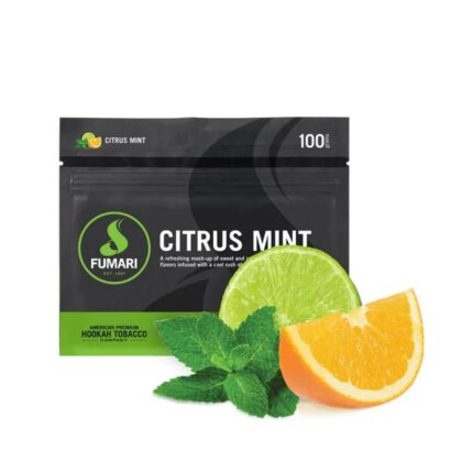 Fumari Tobacco 100g Citrus Mint - Refreshing citrus and mint hookah tobacco blend