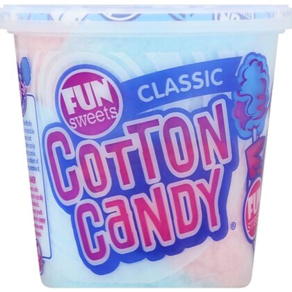 Fun Sweets Cotton Candy Classic Pink & Blue Blend 12-Pack 2 oz Tub