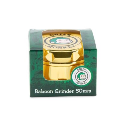 Green Monkey Baboon Crown Grinder Gold 50mm