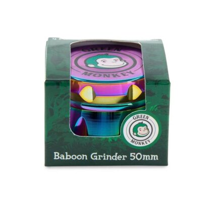 Green Monkey Grinder - Baboon Crown - 50mm - Rainbow