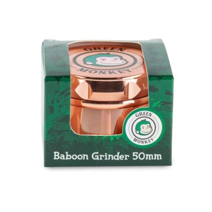 Green Monkey Baboon Crown Grinder in Rose Gold - 50mm