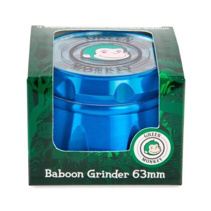 Green Monkey Baboon Crown Grinder Blue 63mm