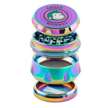 Green Monkey Grinder Baboon Crown Rainbow 63mm