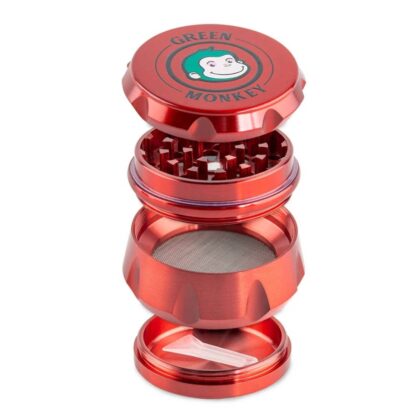 Green Monkey Grinder - Baboon Crown - 63mm - Red