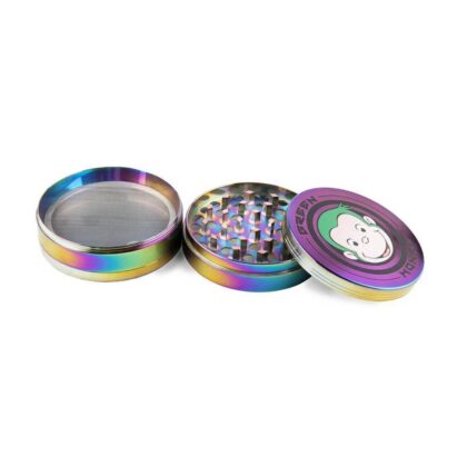 Green Monkey Capuchin 100mm Grinder - Rainbow
