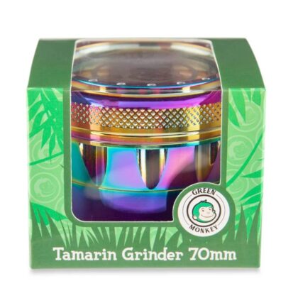 Green Monkey Tamarin 70mm Grinder - Rainbow