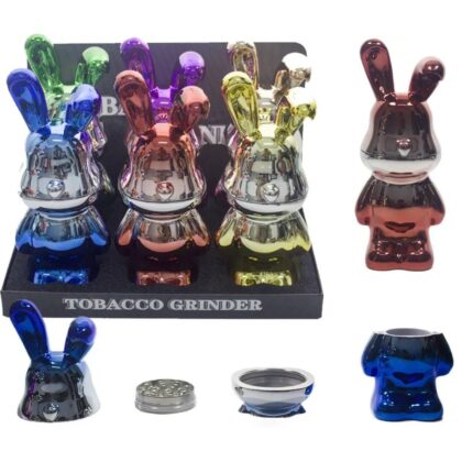 Shiny Rabbit 4 Piece Grinder - 4pc - Compact Design - Four Colors Available