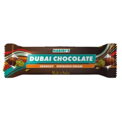 Habibi's Dubai Chocolate Bar - Milk chocolate shell with pistachio cream and knafeh