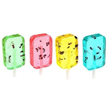 Hotlix Ant-Lix Suckers - Hard Candy Suckers with Real Ants - 1oz (31g)