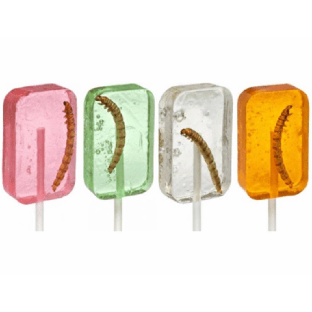 Hotlix Worm Suckers - Real Worm in Hard Candy - 1 oz