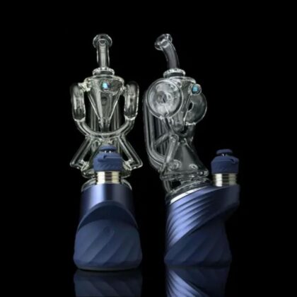 Iridescent Glass Hybrid Donut Puffco Peak Attachment Grinder