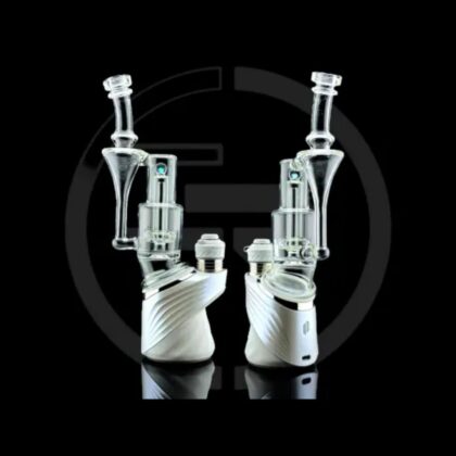 Iridescent Glass - Puffco Top - Superior Rbr 4.0 - Clear attachment