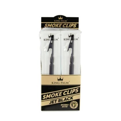 King Palm Black Roach Clip - Extendable Smoking Accessory