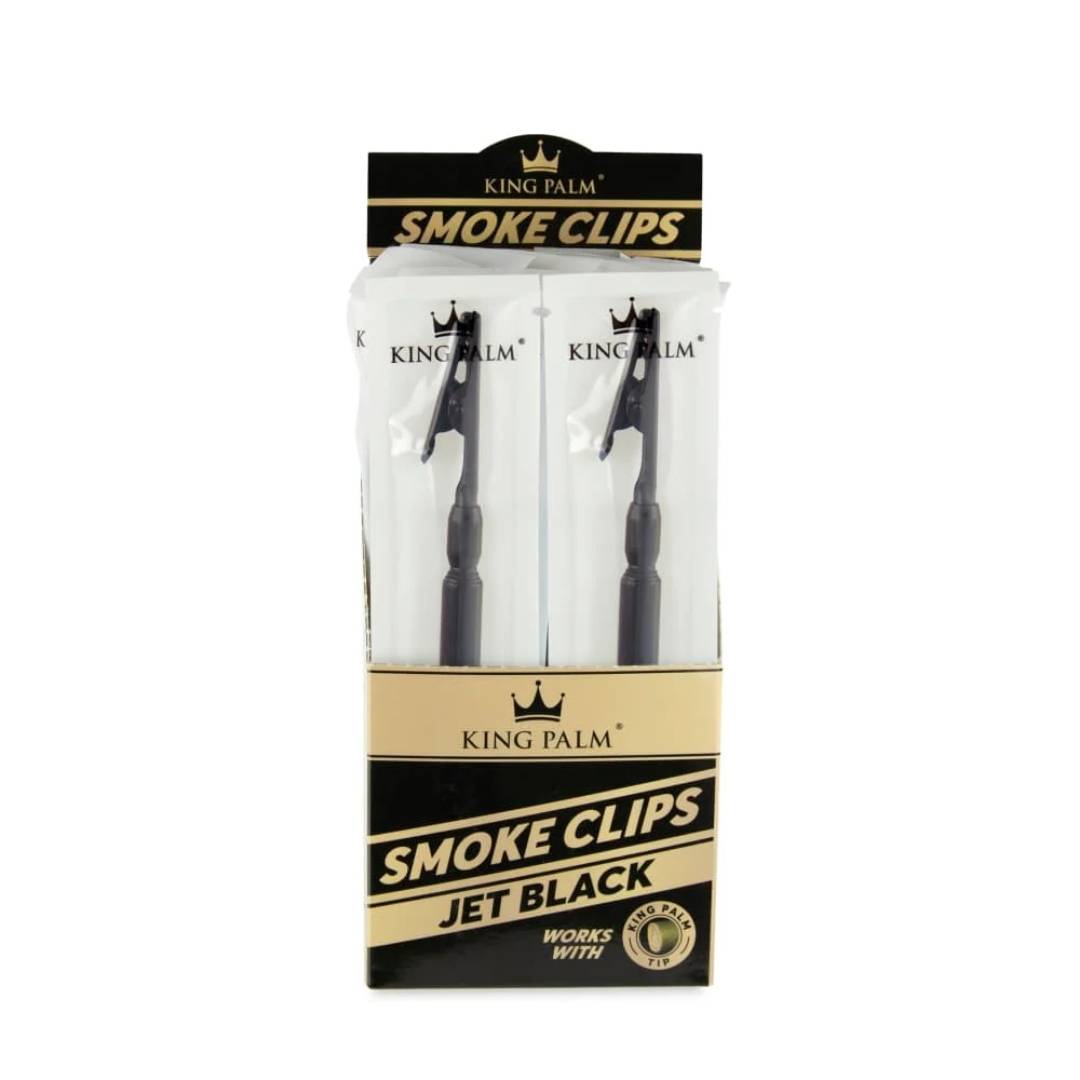King Palm Black Roach Clip - Extendable Smoking Accessory