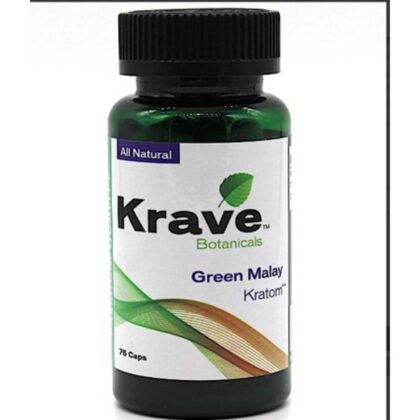 Krave Green Malay Kratom Capsules - 75 Caps