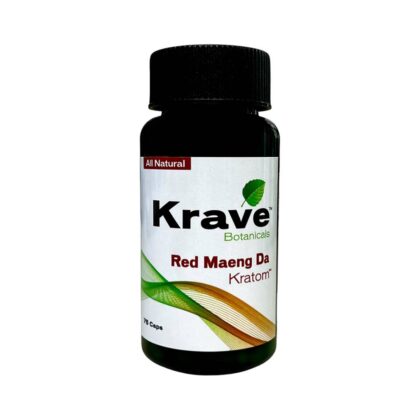 Krave Capsules Red Maeng Da - High-Concentrated Kratom Pills for Pain Relief & Stimulation