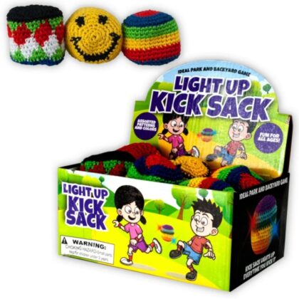 Colorful Light-Up Woven Kick Sack with LED Flashing Light