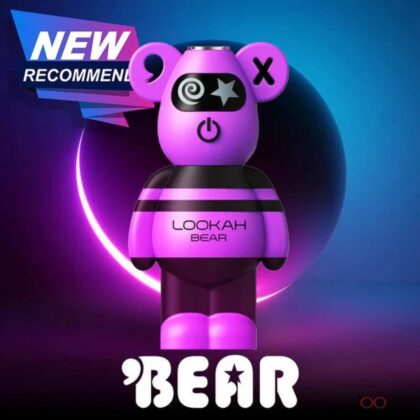 Lookah Bear 510 Vape Battery in Purple with Cute Bear Design