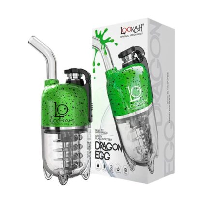 Lookah Dragon Egg E-Rig Green w/ Black Splatter