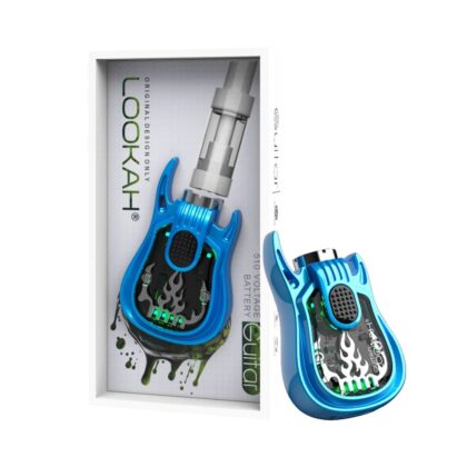 Lookah Guitar 510 Battery Blue - Compact 510 Thread Battery with Variable Voltage Options