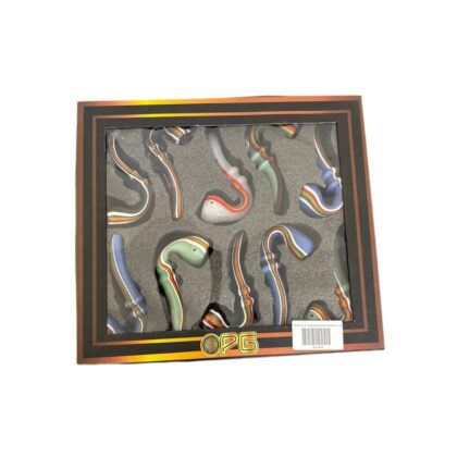 Colorful 4" Sherlock hand pipe with Rasta art slime design