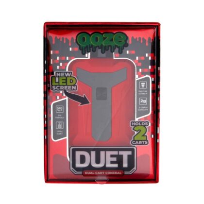 Ooze Duet 510 Battery in Red with 650mAh capacity and dual 510 thread compatibility